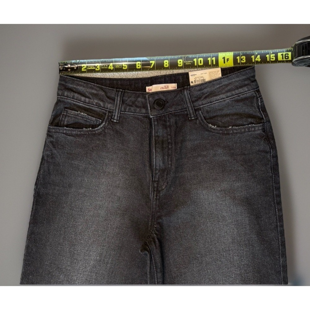 NWT High Rise Straight Black Wash Denim‎ Jeans Womens Size 7 - Picture 7 of 8